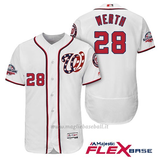 Maglia Baseball Uomo Washington Nationals Jayson Werth Bianco 2018 All Star 1ªAlterner Flex Base